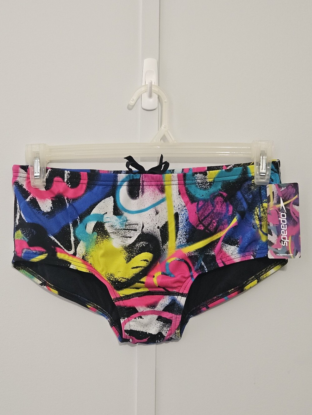 Speedo Endurance Size 34 Heartistic Flare Pink Mens Boys Swim Trunks with Elasti